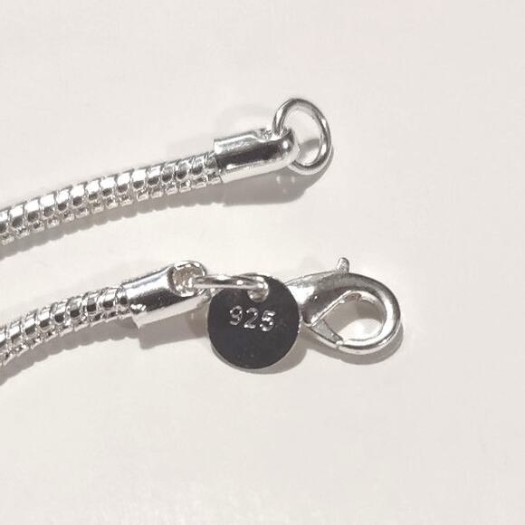 S925 Sterling Silver Rope Style Bracelet Christmas Birthday Valentines Gift New!